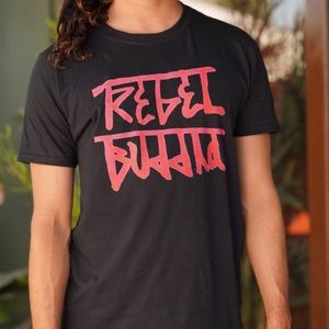 Rebel Buddha logo t shirt